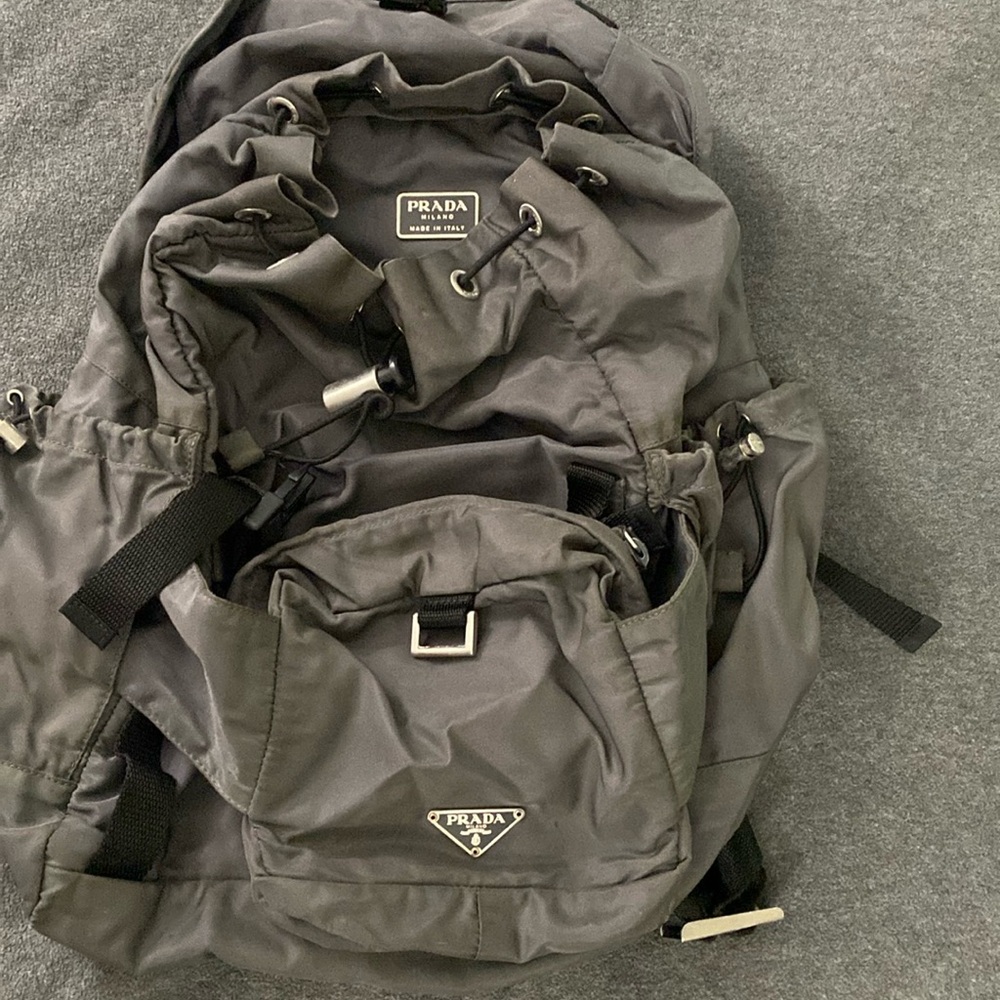 Prada Backpack, Dark Grey, Used